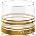 Logo personnalisés flûtes de champagne sans tige de lunettes de champagne